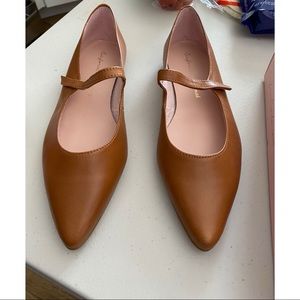 Brown ballerina shoes